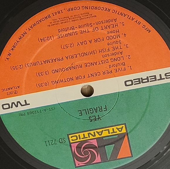 Yes Fragile vintage vinyl record black LP GUC - Picture 12 of 12